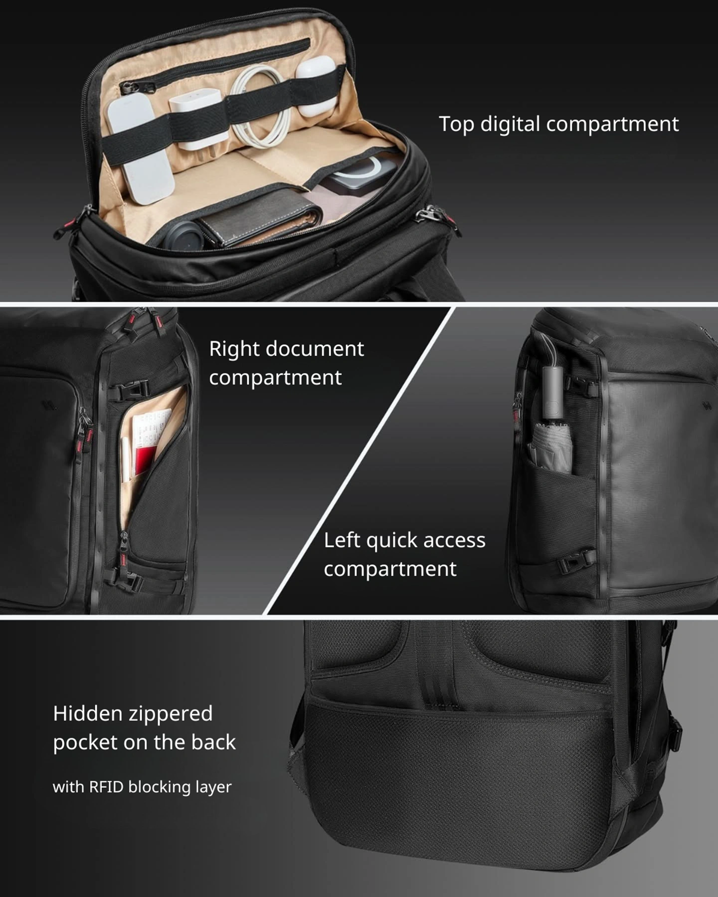 Balo du lịch dung tích lớn, chống nước inateck Large Splashproof Carry-On BPX31 40L | Inateck Việt Nam Phân Phối Chính Hãng