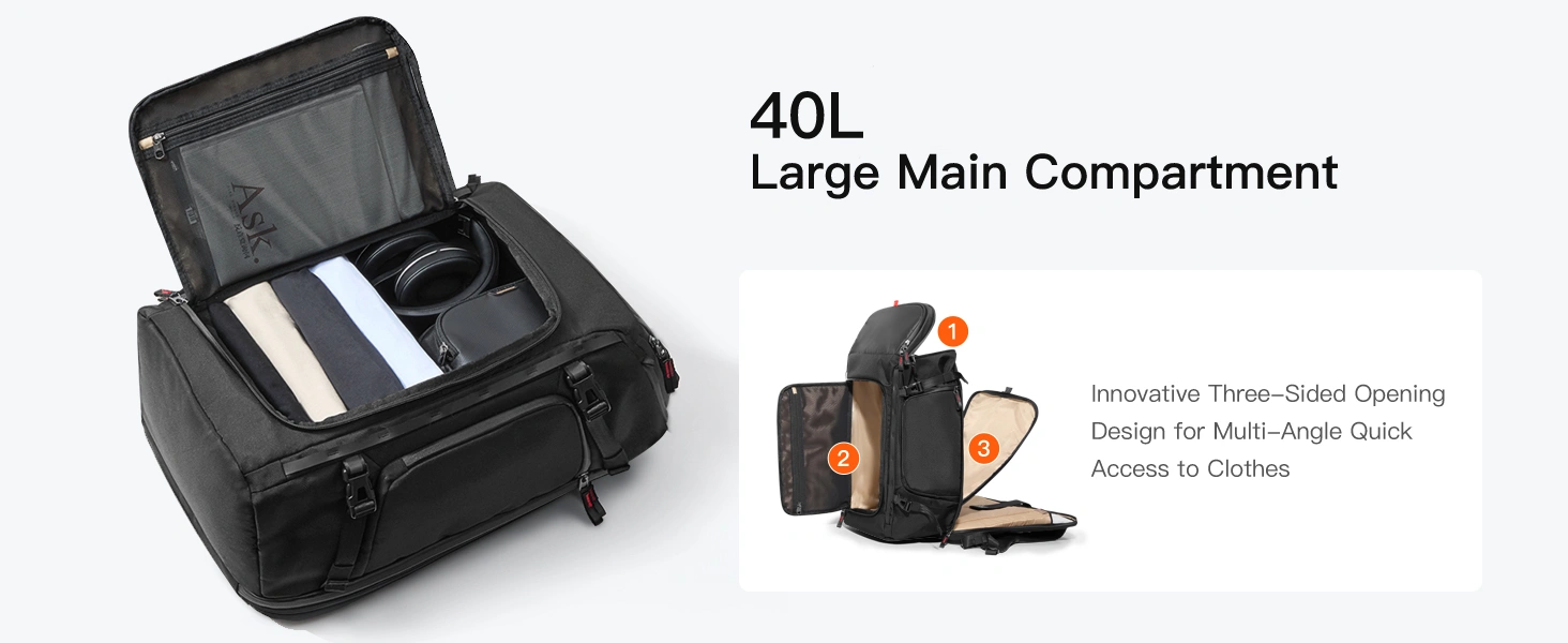 Balo du lịch dung tích lớn, chống nước inateck Large Splashproof Carry-On BPX31 40L | Inateck Việt Nam Phân Phối Chính Hãng
