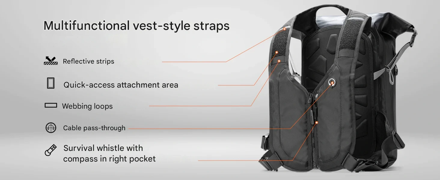 Balo du lịch chống nước Inateck Roll Top Cycling & Hiking (Waterproof) - BP06003 | Inateck Việt Nam Phân Phối Chính Hãng