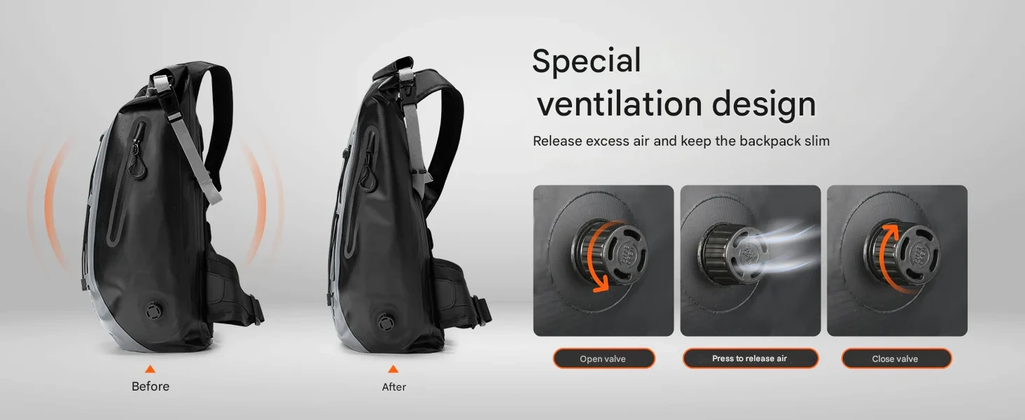 Balo du lịch chống nước Inateck Roll Top Cycling & Hiking (Waterproof) - BP06003 | Inateck Việt Nam Phân Phối Chính Hãng