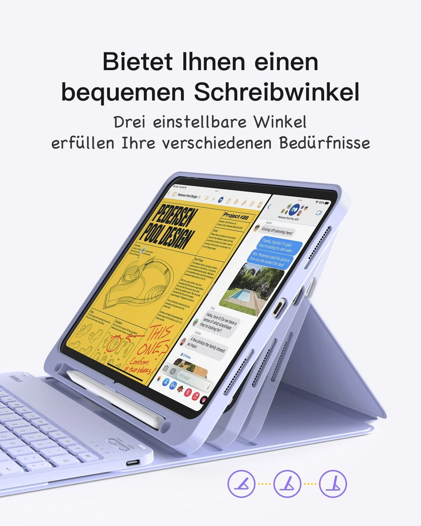 Bàn Phím Bluetooth Kiêm Bao Da Cho iPad 11/10 Air/Pro 11-inch Inateck Ultralight - KB04002