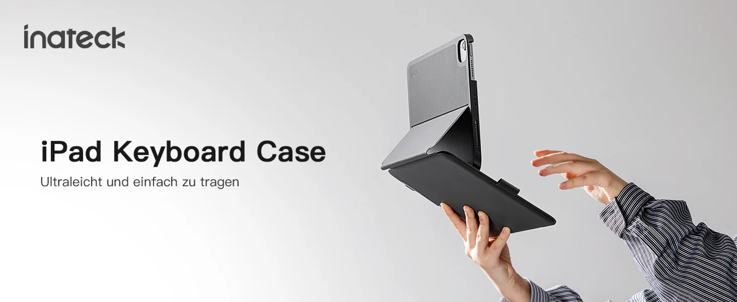 Bàn Phím Bluetooth Kiêm Bao Da Cho iPad 11/10 Air & iPad Pro 11 inateck AirTap - BK2007 | Inateck Việt Nam Phân Phối Chính Hãng