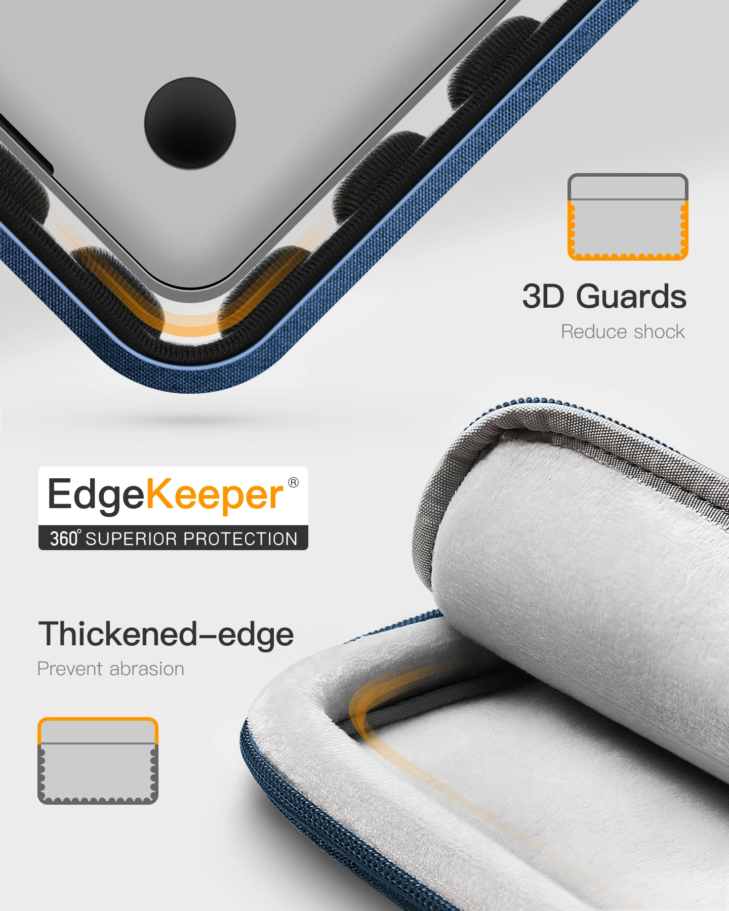 Túi chống sốc Laptop/Macbook inateck EdgeKeeper 360° S2 - LB01011 | Inateck Việt Nam Phân Phối Chính Hãng