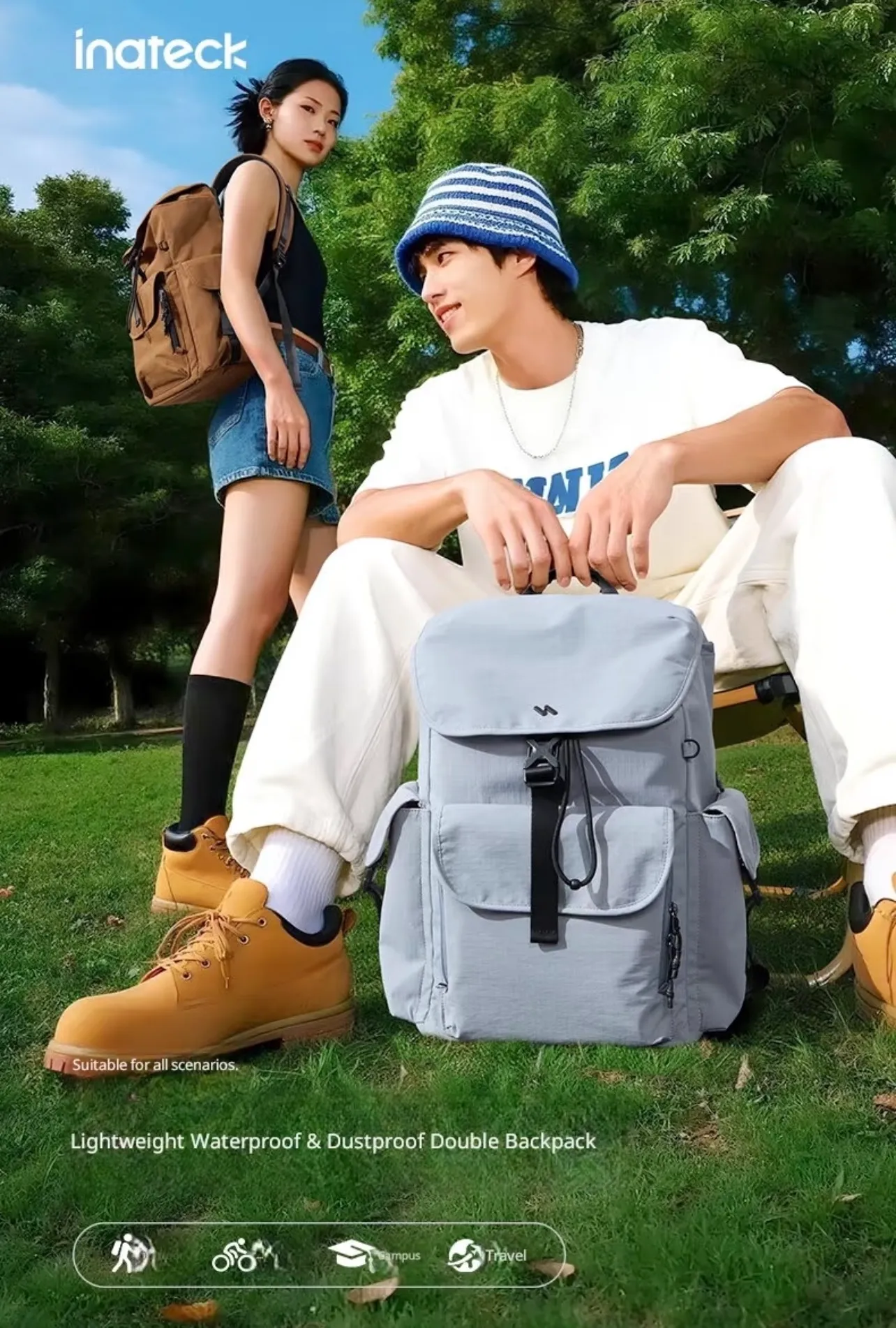 Inateck Lightweight Rugged Backpack - BPN21 | Inateck.VN Phân Phối Chính Hãng